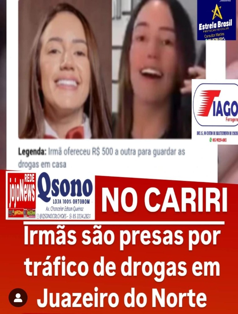 IRMÃS DO TRÁFICO DE DROGRAS PRESAS NO CARIRI - Tok na tela vê mais notícias